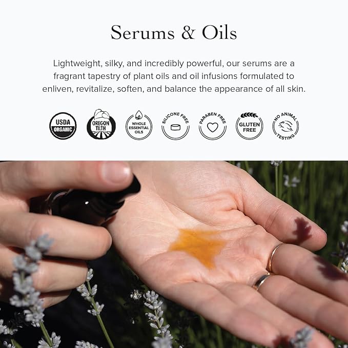 evanhealy Rosehip Calming Serum | Blue Skin Care Line with Organic Whole Essential Oils | Nurturing, Soothing Facial Oil Serum | Organic Facial Oil For Sensitive, Reactive Skin