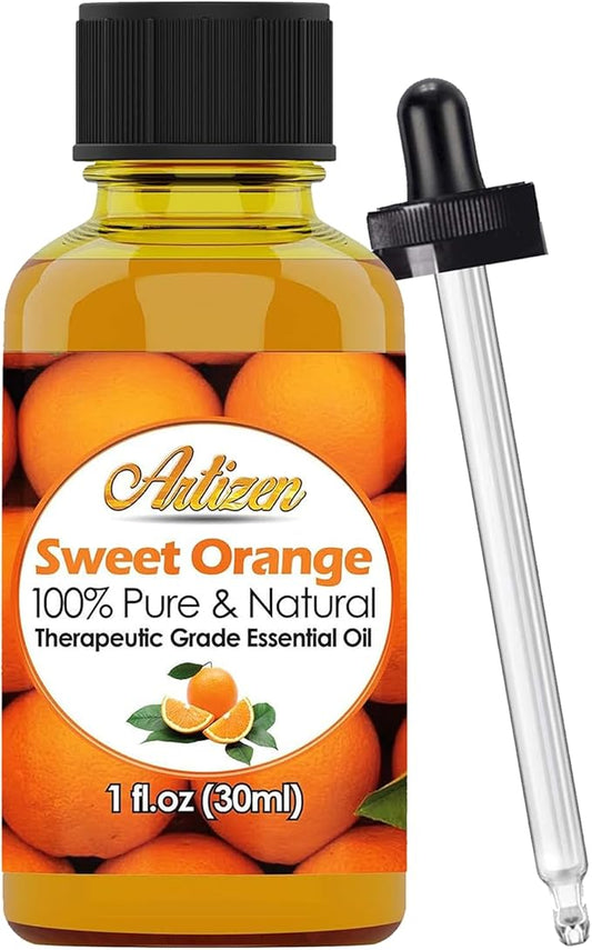 Artizen Sweet Orange Essential Oil (100% Pure & Natural - Undiluted) Therapeutic Grade - Huge 1oz Bottle - Perfect for Aromatherapy