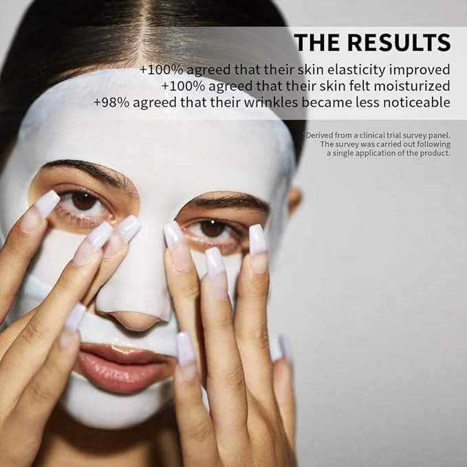 Rosemine Deep Collagen Anti-Wrinkle Lifting Overnight Mask Facial sheet masks with low molecular weight collagen for lifting, firming, and moisturizing 5 Packs