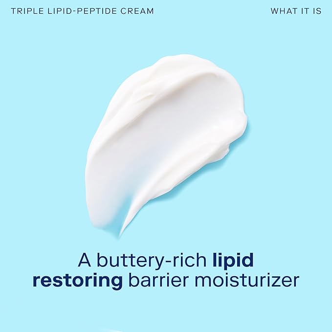 Skinfix Triple Lipid-Peptide Cream - 1.7 oz - Rich Face Moisturizer to Instantly Hydrate & Restore Dry, Sensitive Skin - Non-Comedogenic, Fragrance Free, Vegan, Cruelty Free