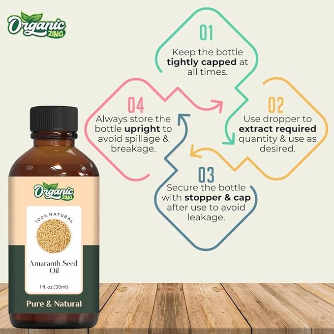 Amaranth Seed (Amaranthus) Oil | Pure & Natural Carrier Oil for Skincare, Hair Care & Massage - 30ml/1.01fl oz