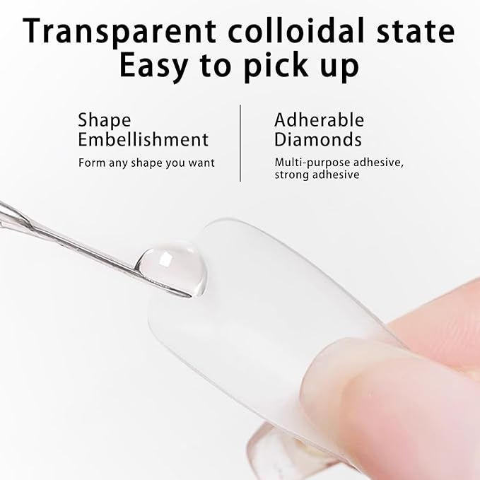 Gel Nail Glue for Press Ons 2 FL.OZ Spray Nail Glue Remover for Glue on Nails Solid Gel Glue Nail,with Cuticle Pusher and UV Mini Nail Lamp for Flase Nail Tips Press on Nail