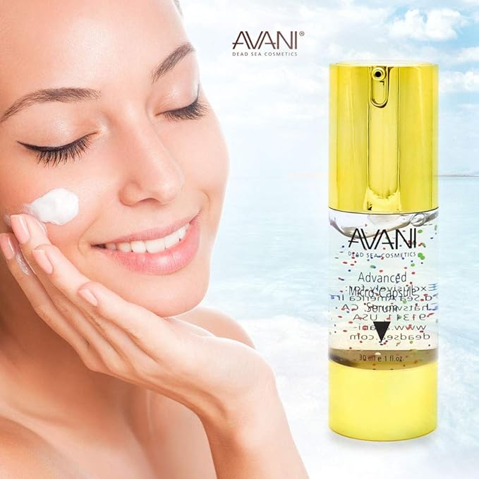 Timeless by AVANI Face & Eye Micro Capsule Serum, Blend of Dead Sea Minerals, Plant Extracts, and Vitamin A, C & E ,Active Enzymes for Smooth & Hydrated Skin - 1 fl. oz