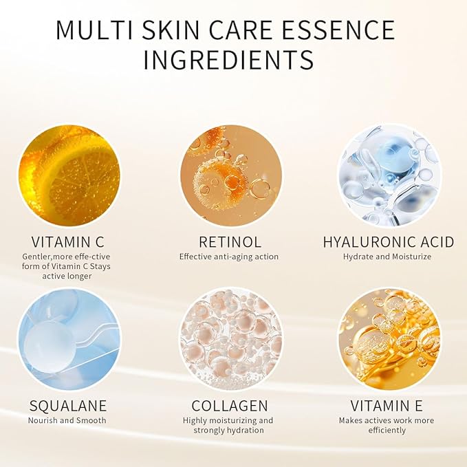 Vitamin C Serum For Face Anti-Wrinkle 30 Capsules With Scissors,Vitamin C Anti-Wrinkle Serum,Vitamin A Retinol Collagen Anti-Aging Night Serum For Women,Smooth,Hydrate,Firming Skin,Travel Portable