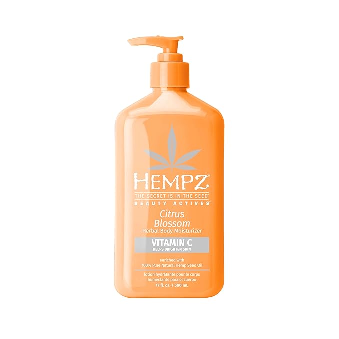 Hempz Body Lotion - Citrus Blossom Limited Edition Daily Moisturizing Cream, Shea Butter, Aloe, Orange Extract Body Moisturizer - Skin Care Products, Hemp Seed Oil - 17 Fl Oz