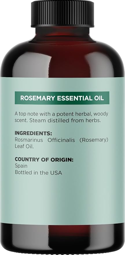 Maple Holistics Rosemary Essential Oil - Pure for Aromatherapy, Hair, Skin and Nails - Refreshing for Diffusers, Dry Scalp Treatment
