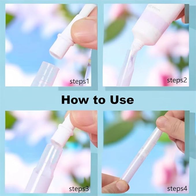 10 Pcs Empty Cuticle Oil Pen Nail Oil Pen Transparent Twist Pens with Brush Tip for Lip Gloss Nail Polish Eyelash Growth Liquid with 16Stickers (5ML)