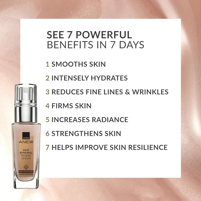 Anew Skin Renewal Power Serum - Dual-Collagen Boost, Protinol Technology, 30ml Powerful Results in 7 Days. Smoothes Skin, Reduces Pores and Minimises Lines for Firmer, Stronger,