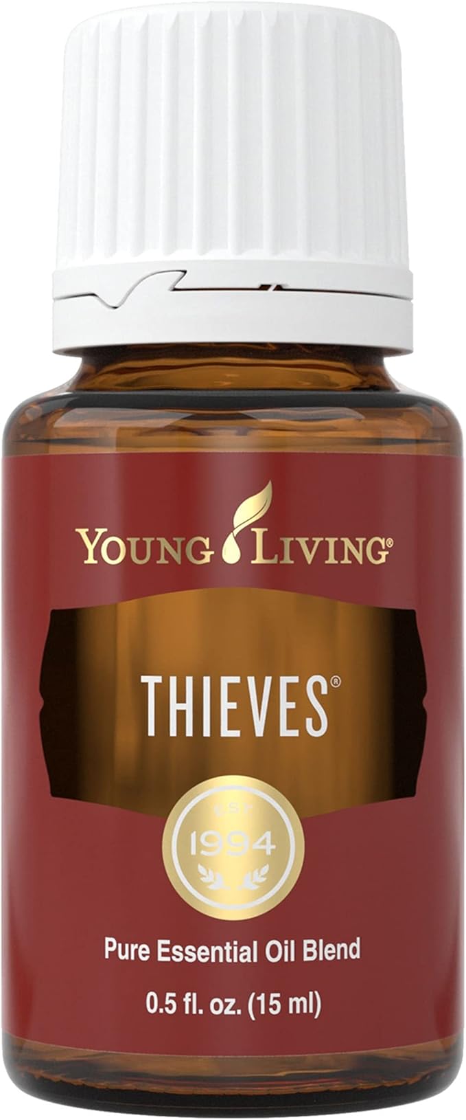 Young Living Thieves Essential Oil Blend 15 ml | Supports Immune System & Cleansing | Clove, Lemon, Cinnamon Bark, Eucalyptus Radiata, Rosemary | 100% Pure Therapeutic Grade Perfect for a Hair Oil