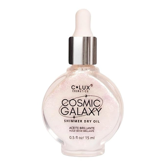 Cosmic Galaxy Shimmer Dry Oil - Shooting Star | Illuminating Body Oil for Radiant Glow | Lightweight, Hydrating, Non-Greasy | Perfect for Face, Neck & Body | Vegan & Cruelty-Free | 0.5 fl oz (15 ml)