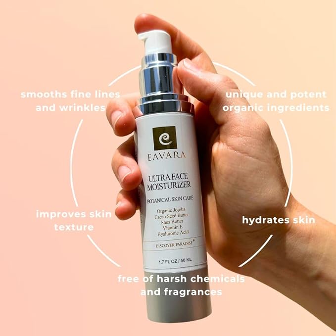 Organic Ultra Face Moisturizer, Natural Facial Cleanser and Retinol Night Cream