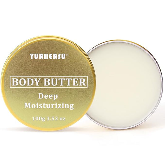 Body Butter Cream, Nourishes Moisturizes Dry Skin, Anti-Drying Anti-Cracking, Quickly Absorbed Non-sticky Improving Skin Elasticity for All Skin (Body Butter, 100 g)