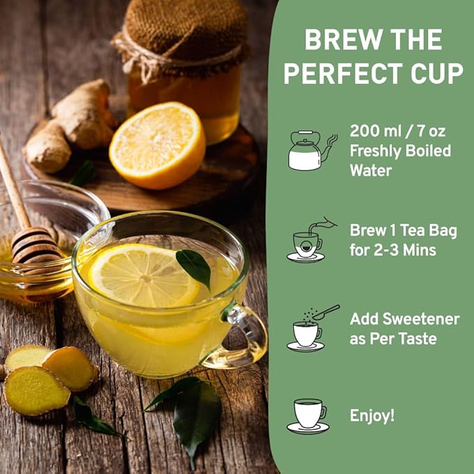 HANDPICK Lemon Balm Tea Bags – 100 Count | Caffeine-Free Herbal Tea with Citrus Flavor & Aroma | Pure Lemon Balm Leaves