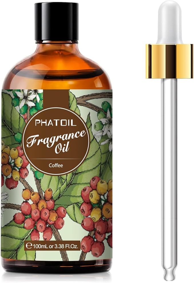 3.38FL.OZ Coffee Fragrance Oils for Aromatherapy, Essential Oils for Diffusers for Home, Perfect for Diffuser, DIY Candle and Soap Making, DIY Scented Products - 100ml