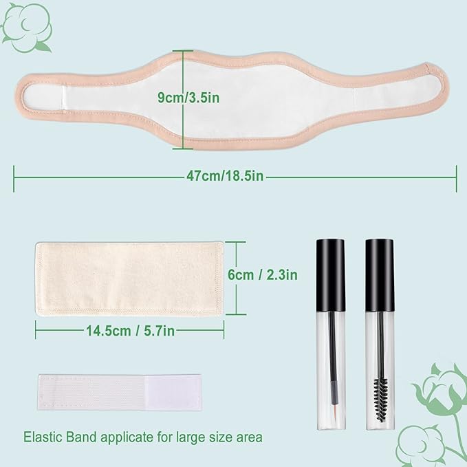 Castor Oil Pack, DEROWN Caster Oil Packs Wrap for Neck, Less Mess Made of Organic Cotton Flannel & Waterproof PUL, Reusable Massage Castor Oil Pack Kit with Anti Oil Leak Design (Oil Not Included)