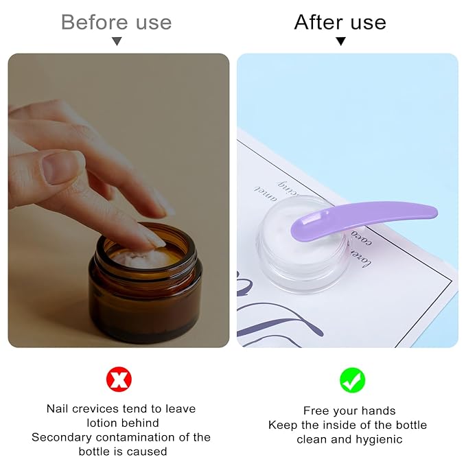 200 Pcs Mini Makeup Spatula Set, 2.2 Inch Cosmetic Spatulas, 5 Colors (Black, White, Green, Purple, Pink) Disposable Makeup Spatulas for Creams, Lotions, and Skincare Multi-Purpose Beauty Tools