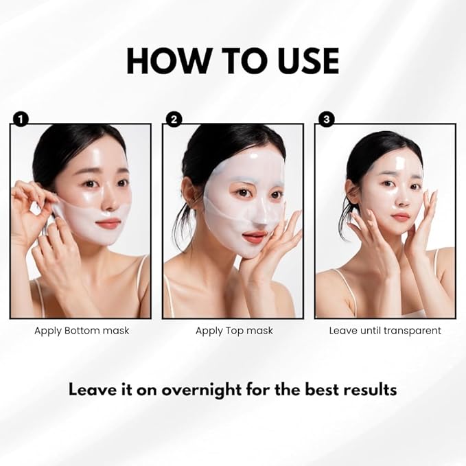 OHMYPURE Hydrogel Collagen Face Mask 2+2EA K-Beauty Luxury Bundle (AntiWrinkle 2ea, Vegan Mucin 2ea) (Sampler 4)