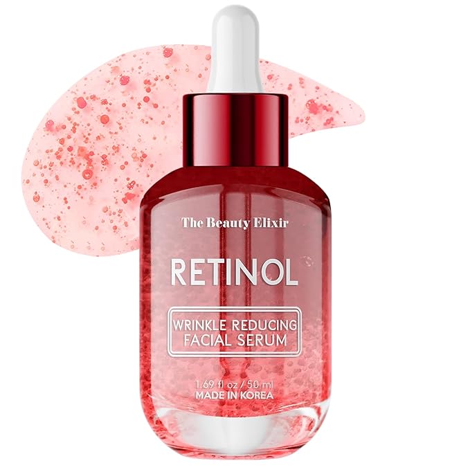 Retinol Serum For Face - Dermatologist Tested, Anti-Aging, Fine Lines & Wrinkles & Post-Acne Marks Treatment - Clean Beauty, Cruelty-Free Korean Skin Care for All Skin Types - 1.69oz