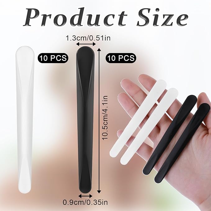 20Pcs Plastic Cosmetic Spatula Plastic Beauty Spoon Reusable Cosmetic Mask Mixing Spoon Spatulas Jelly Mask Spatula Stick Applicator Beauty Facial Tools for DIY Mask Mixing and Sampling