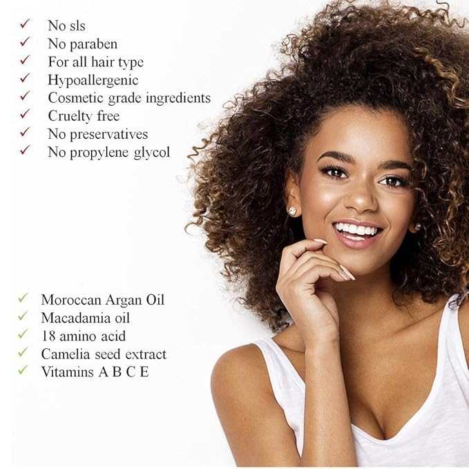 MARK POLIN - Anti-Frizz Hair Serum with Moroccan Oil - Leave-in Conditioner for Permed, Color-Damaged, and Frizzy Hair