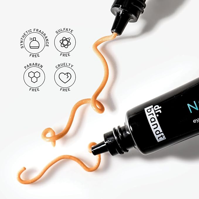 Dr. Brandt Needles No More, No More Baggage Bundle - Minimizes Under-Eye Bags, Puffiness & Dark Circles - Full (0.5 oz) + Travel Size (0.25 oz)