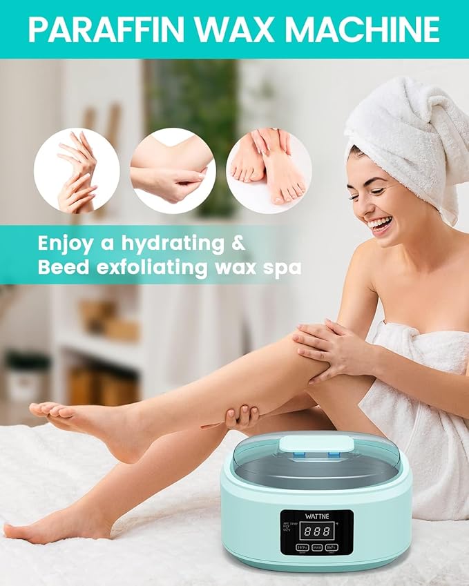 Paraffin Wax Machine for Hand and Feet -Paraffin Wax Warmer Moisturizing Kit Auto-time and Keep Warm Paraffin Hand Wax Machine for Arthritis(Green)