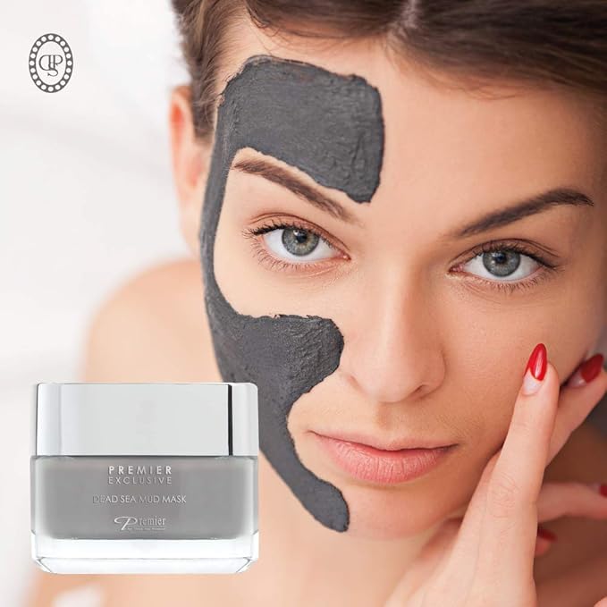 Dead Sea Mud Face MASK Premier Dead Sea online Exclusive, natural formula, wrinkle reducer, anti-aging, pore minimizer, witch hazel, aloe vera, minerals, vitamins, nutrients, antioxidants 1.7FL.oz