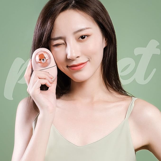 Facial Mist Sprayer, Cute Animal Mini Face Steamer Portable Facial Mist Sprayer Facial Steamer for Travelling 35ml 500mah ()
