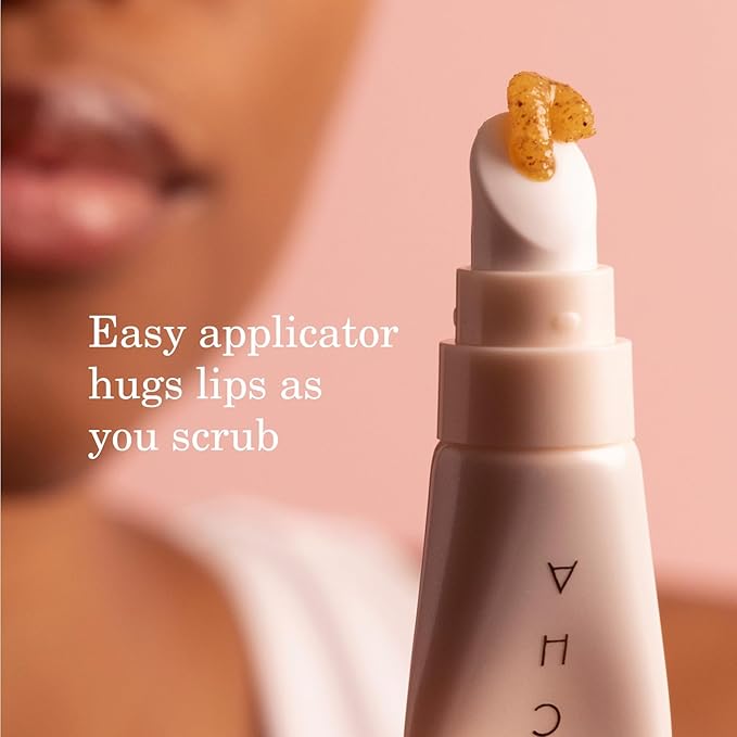 Tatcha Kissu Lip Scrub, Moisturizing Lip Exfoliant with Peach Seed Scrub for Polish, Smooth Lips