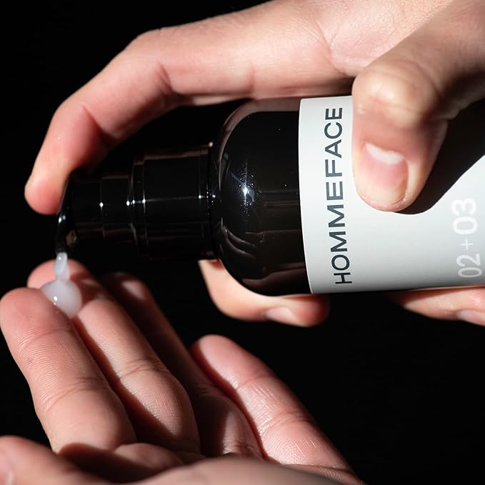 HOMMEFACE Men’s 2-Step Daily Skincare Kit + 5 Facial Sheet Mask Set Bundle