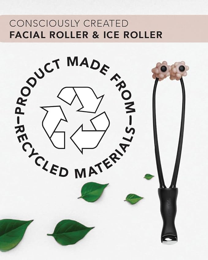 Kitsch Facial Lifting Roller for Wrinkles & Firming, 2-in-1 Eye & Face Massager Tool, Lymphatic Drainage Massager Rollers, Skin Roller for Face, Facial Rollers, Jawline Sculpting & Neck Lifting