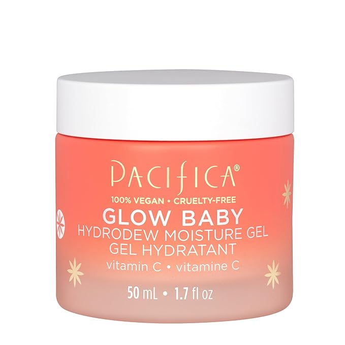 Pacifica Glow Baby Hydrodew Gel Moisturizer – Vitamin C & Niacinamide Dewy Face Gel for Glowing Skin, Lightweight Oil-Free Daily Moisturizer for Brightening & Hydration, Vegan & Clean Beauty Formula