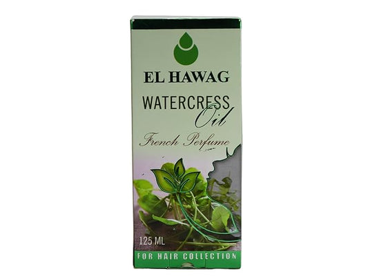 Original Elhawag El Hawag Watercress Oil Nasturtium Officinale Hair Care (1 Pack = 4.22 oz /125 ml) زيت شعر بالجرجير