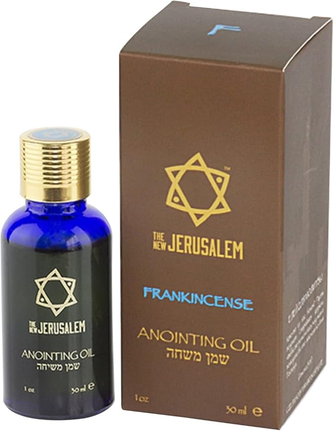 Frankincense Anointing Oil from Israel, Holy Spiritual Oils Bottles from Jerusalem Blessed, Handmade with Natural Ingredients and Blessed for Wedding Ceremony, Religious Use, 1.01 Fl Oz