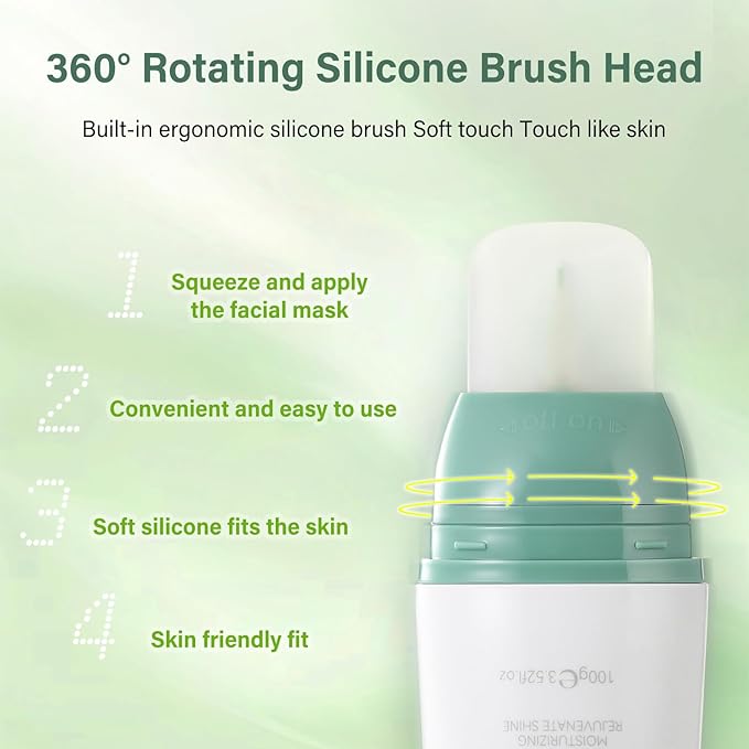 Aloe Vera Gel Mousse Bubble Facial Mask For Women Moisturizing Skin Care, Hydrating Nourishing Aloe Vera Extract After Sun Care Relief Soothes Calms Face Body Skincare 3.52oz