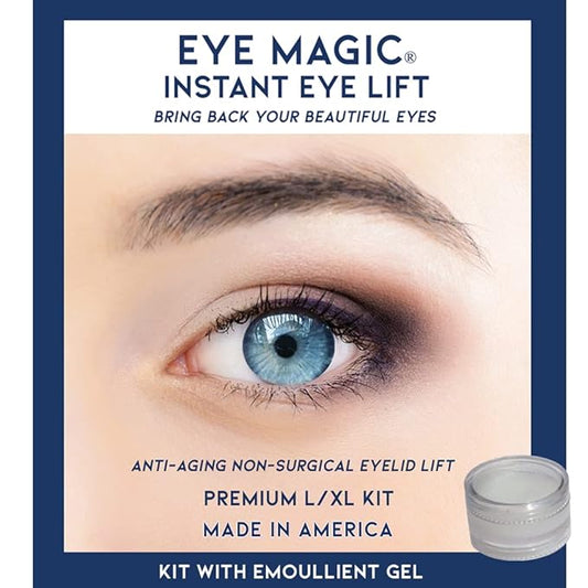 Premium Eyelid Lift (L/XL Kit + Gel) Made in the USA. Lifts and Defines Droopy, Sagging or Hooded Eyes Safe for Daily Use