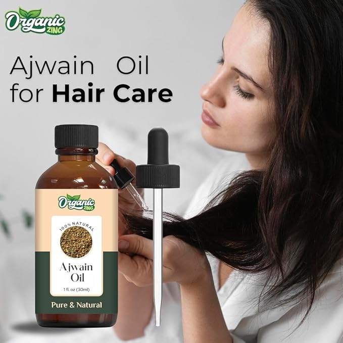 Ajwain (Trachyspermum Ammi) Oil | Pure & Natural Essential Oil for Skincare, Hair Care & Massage - 30ml/1.01fl oz