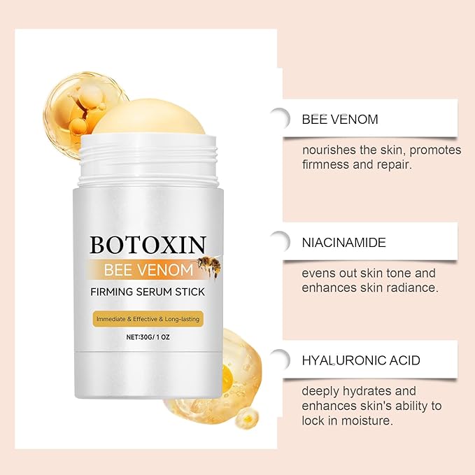 2PCSBotox Bee Venom Firming Serum Stick, Advanced Firming & Wrinkle-Reducing Cream, Skin Firming Cream for Body, Advanced Retinol Stick, Anti Aging, Hydrates, Natural Serum for All Skin Types