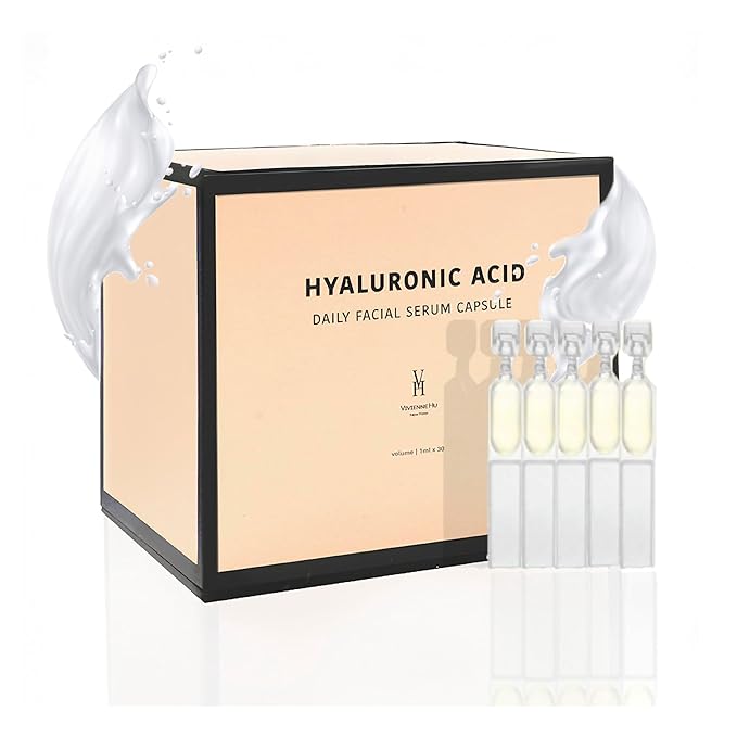 VivienneHu Hyaluronic Acid Serum Capsules, Hydrating Serum for Face with Retinol, Intense Hydration & Skin Plumping, Daily Facial Hydration Serum, Face Plumping Serum - 30 Capsules