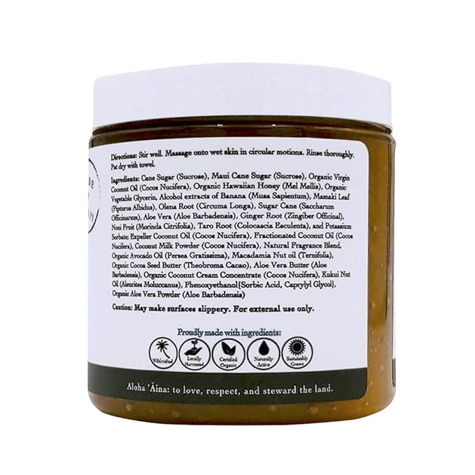 Ola Tropical Apothecary Pikake Sugar Polish with Pure Tropical Oils and Plant Extracts - 11.6 Oz