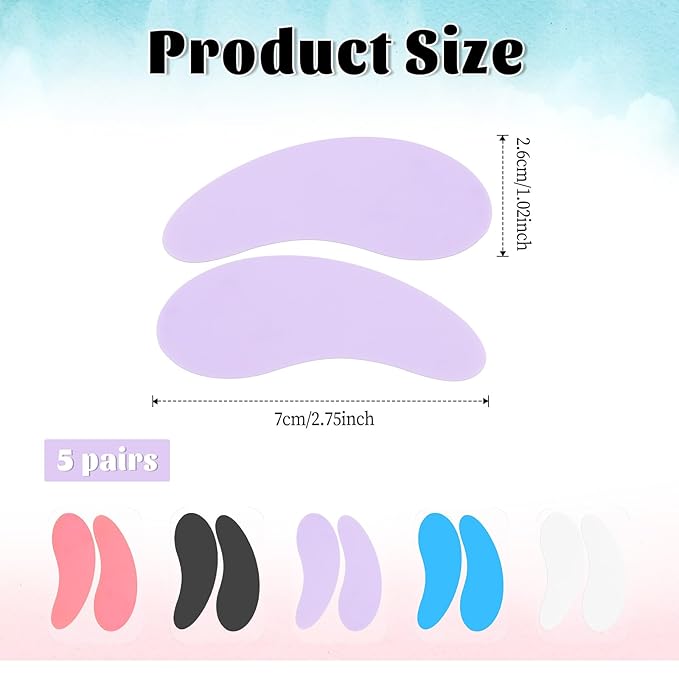 10 PCS Under Eye Patches, Reusable Eye Patches Silicone Patches Under Eye Mask Silicone Eye Patches Reusable Overnight for Dark Circles and Puffiness Effect to Reduce Wrinkles and Fine Lines Colorful