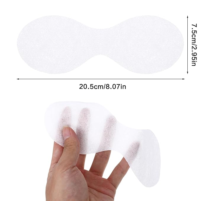 Sibba 200 Sheets Disposable Non Woven Eye Care Cotton Paper Facial Eye Pads Spa DIY Clear Eye Mask Paper Eye Pillow Covers Eye Care Masks for Skincare Spa Wrap Moisture