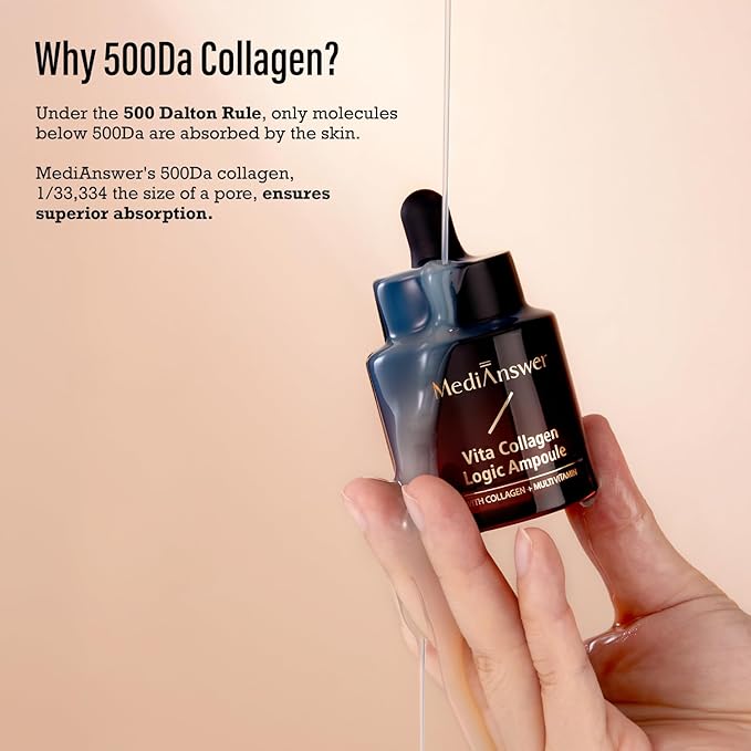 [MediAnswer] Vita Collagen Logic Ampoule, K-Beauty Advanced Firming Serum with 30% Collagen Complex & Multi-Vitamin Complex, Anti-Aging Face Serum (30ml)