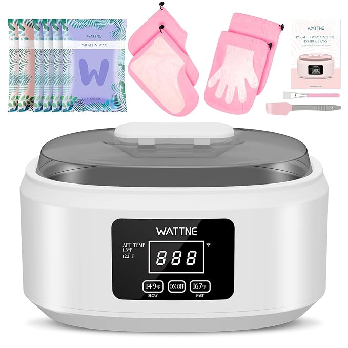 Paraffin Wax Machine for Hand and Feet -Paraffin Wax Warmer Moisturizing Kit Auto-time and Keep Warm Paraffin Hand Wax Machine for Arthritis (White)