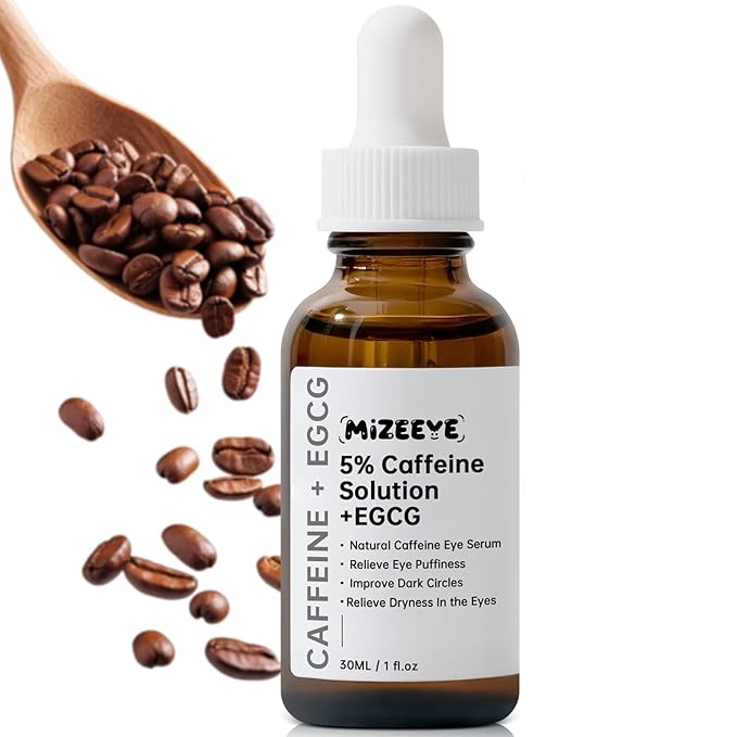 Caffeine Solution 5% + EGCG For Dark Circles & Puffiness, 30ML Anti Aging Under Eye Serum For Eye Bags, Fine Lines, Moisturizing Caffeine Solution.