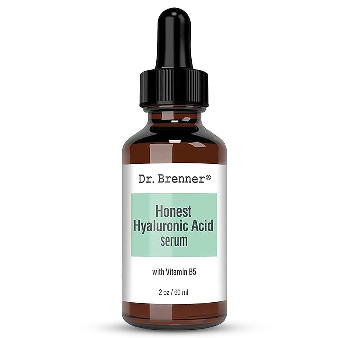 2 oz. Hyaluronic Acid Serum For Skin, Made with 100% Pure Hyaluronic Acid, Plumping, Anti-Aging, Hydrating, Moisturizing HA Serum With Vitamin B5 by Dr. Brenner (2 oz)