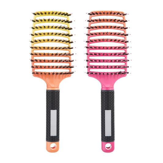 Magical Ultra Detangling Brush for Wet or Dry Hair, Detangler Brush, Fast Drying Styling Massage Hairbrush for Men, Women and Kids (2pcsRainbow-B)