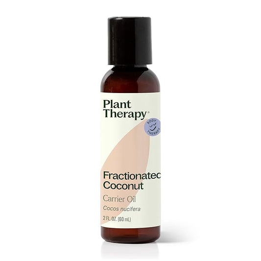 Plant Therapy Fractionated Coconut Oil for Skin, Hair, Body, Diluted Essential Oils, 100% Pure, Natural Moisturizer, Massage & Aromatherapy Liquid Carrier Oil 2 oz