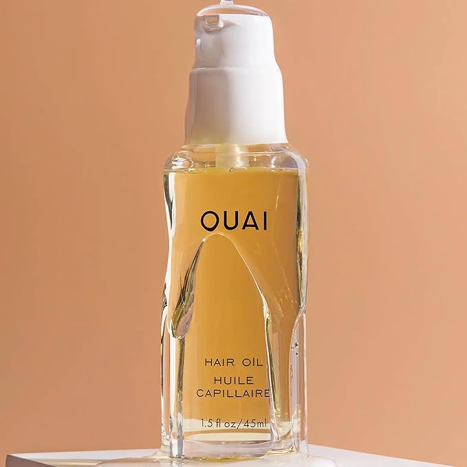 OUAI Hair Oil - Hair Heat Protectant Oil for Frizz Control - Adds Shine and Smooths Split Ends - Color Safe Formula - Paraben, Phthalate and Sulfate Free (1.5 fl oz)