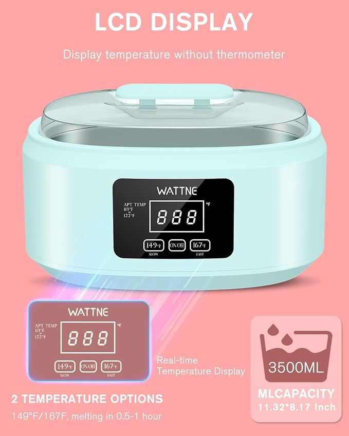 Paraffin Wax Machine for Hand and Feet -Paraffin Wax Warmer Moisturizing Kit Auto-time and Keep Warm Paraffin Hand Wax Machine for Arthritis(Green)